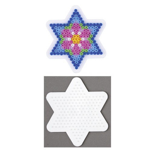 Hama Strijkkralen Grondplaat Ster Klein Wit