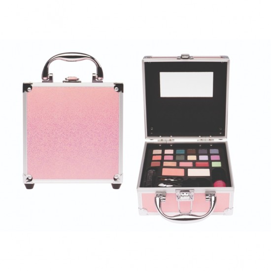 Casuelle Aluminium Make-Up Koffer Roze