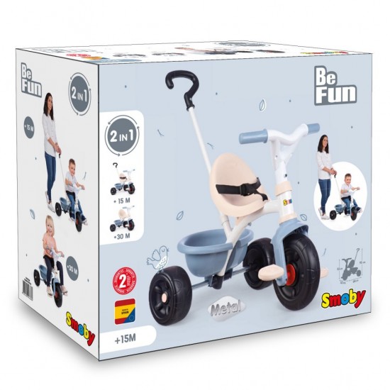 Smoby Be Fun Driewieler Blauw/Wit
