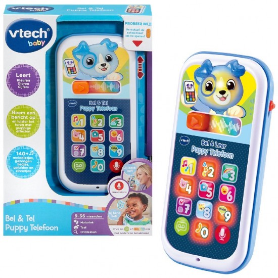 VTech Baby Bel en Leer Puppy Telefoon + Licht en Geluid