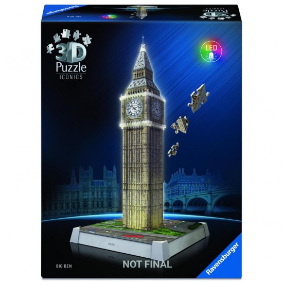 Ravensburger 3D Puzzel Big Ben + Licht 216 Stukjes