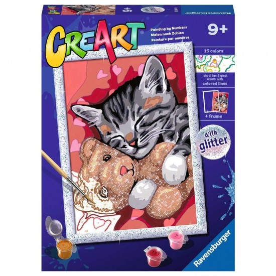Ravensburger CreArt Schilderen op Nummer Vredige Poes