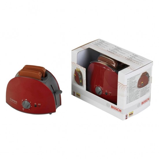 Theo Klein Bosch Broodrooster met 2 Sneetjes Brood Rood/Zilver