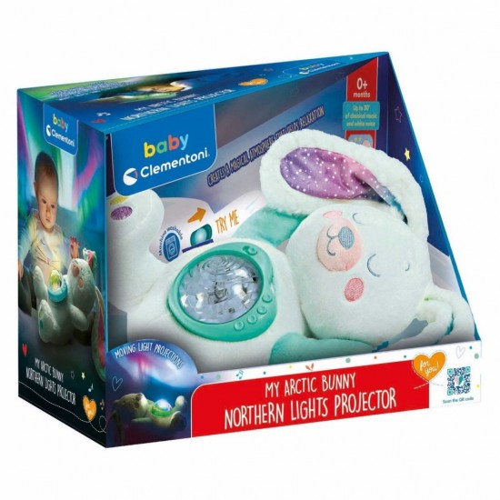 Clementoni Baby Knuffel Konijn Noorderlicht + Licht en Geluid