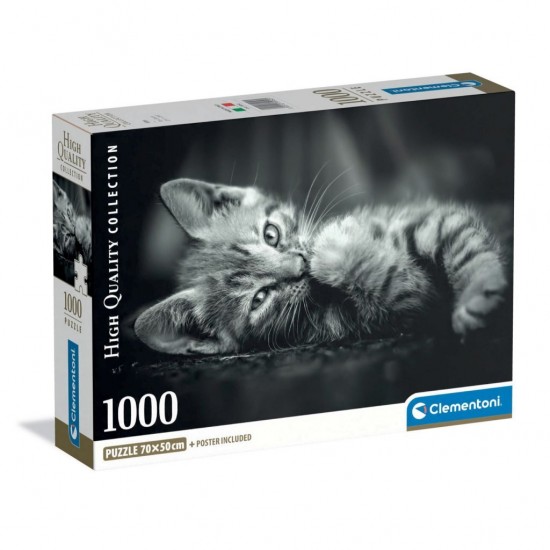 Clementoni High Quality Collection Puzzel Kitten 1000 Stukjes + Poster