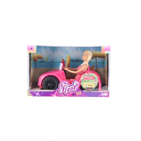 Fleur Pop met Auto Roze